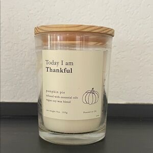 Leoben Co candle vegan soy essential oils Today I am Thankful Pumpkin Pie 9 oz